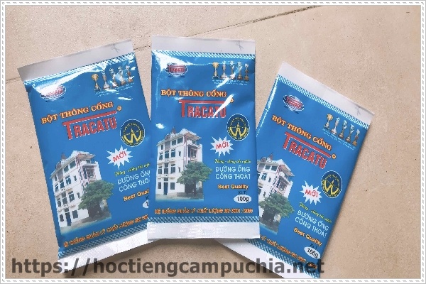 Th&ocirc;ng tắc cống nh&agrave; bếp bằng bột th&ocirc;ng cống